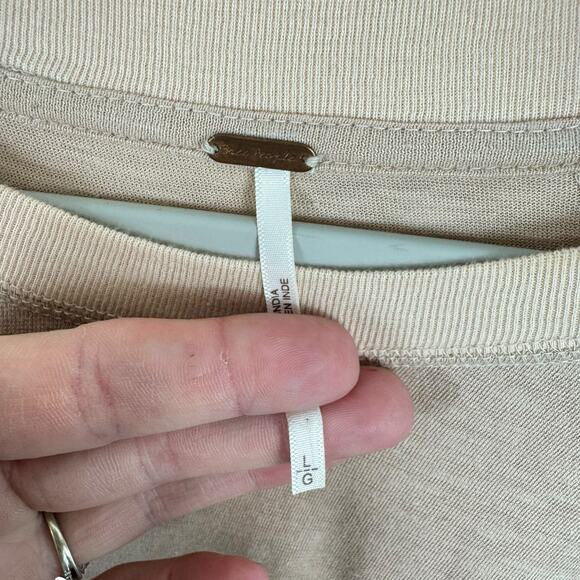 Free People As If Crochet Floral Short Sleeve Embroidered Lightweight Blouse L - Picture 10 of 12